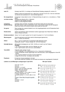 document - Ontmoetingskerk Sleeuwijk