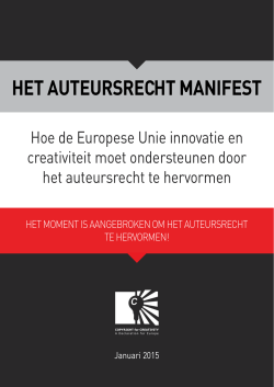 HET AUTEURSRECHT MANIFEST