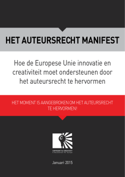 HET AUTEURSRECHT MANIFEST