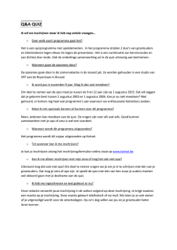 Ik wil meer informatie over het programma
