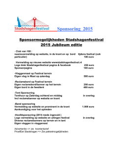 Sponsoring 2015 - Stadshagen Totaal