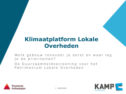 Duurzaamheidsscreening lokale overheden
