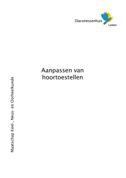Hoorstoestel, aanpassen - Diaconessenhuis Leiden