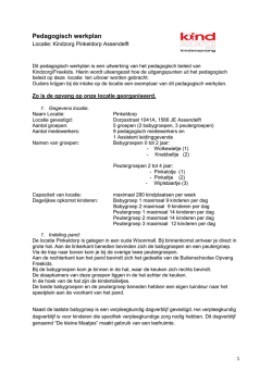 Pedagogisch werkplan