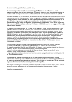 Inspraakreactie evenementen 31-3-15