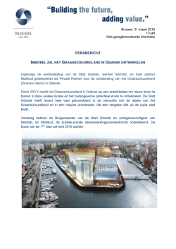 immobel zal het graanschuureiland in gdansk ontwikkelen