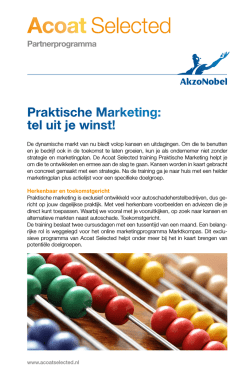 Informatie brochure training