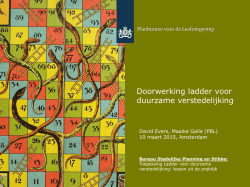 Doorwerking ladder voor duurzame verstedelijking