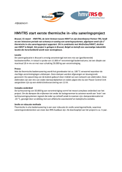HMVTRS start eerste thermische in-situ