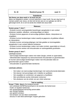 Groep 7/8 - Johannes Postschool