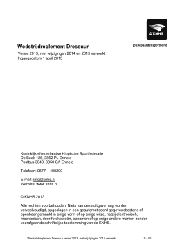 Wedstrijdreglement Dressuur 2015 (versie 2013 met