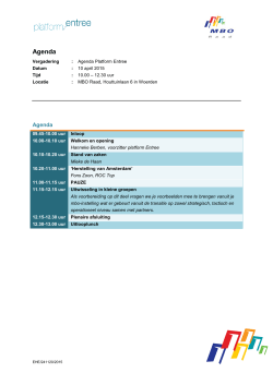 Agenda 10 april 2015