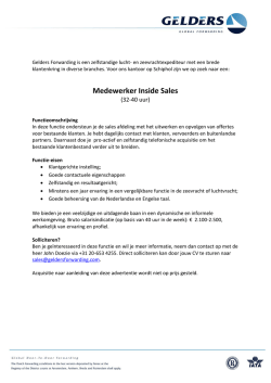 Medewerker Inside Sales