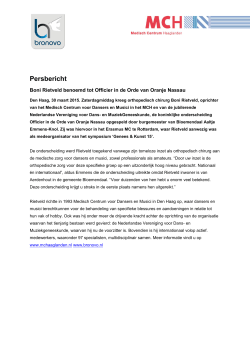 bijlage voor het persbericht - Nederlandse Orthopaedische Vereniging