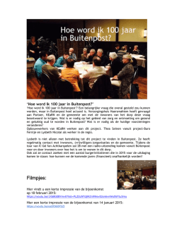 Hoe word ik 100 jaar in Buitenpost