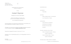 Hubert Cleyman - Wase Begrafenissen