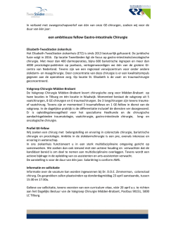 een ambitieuze fellow Gastro-intestinale Chirurgie