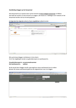 Handleiding inloggen op het leerportaal