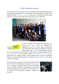 Einde techniekacademie