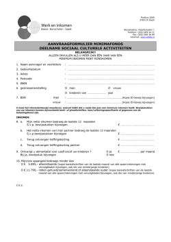 Aanvraagformulier Minimafonds 2015 Soest