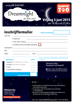 het reservatieformulier van Dreamnight.