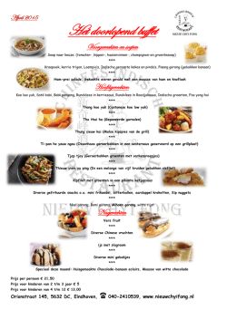 Doorlopend Buffet April 2015 - Chinees Indisch Restaurant "Nieuw
