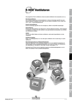 R-Vent Ventilatoren Prijslijst Bergschenhoek Luchtcomfort 1 April 2015