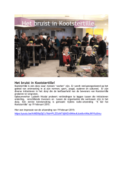 Het bruist in Kootstertille!
