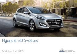 Hyundai i30 Prijslijst
