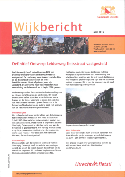 een wijkbericht - Gemeente Utrecht