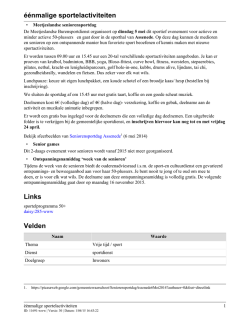 &eacute;&eacute;nmalige sportelactiviteiten Links Velden