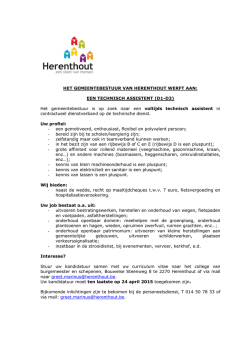 EEN TECHNISCH ASSISTENT (D1-D3)