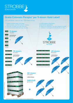 Gratis Colorado Paraplu* per 5 dozen Gold Label!
