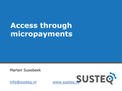 Duurzame business modellen voor water services