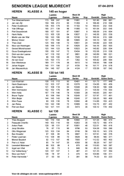 SENIOREN LEAGUE MIJDRECHT - Spel en Sport De Ronde Venen