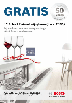 Bosch : Schott Zwiesel wijnglazen t.w.v. € 130
