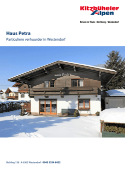 Haus Petra in Westendorf