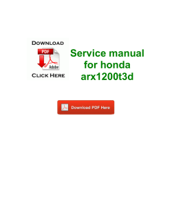 Service manual for honda arx1200t3d