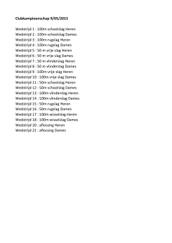 Clubkampioenschap 9/05/2015 Wedstrijd 1