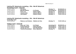 Indeling SE- Nederlands mondeling &ndash; H5a &ndash; Mw M