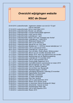 Overzicht wijzigingen website NSC de Dissel