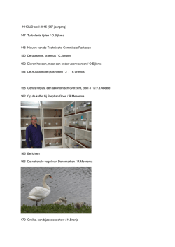 Vogelvreugd verwacht