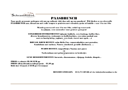 Paasmenu - Schranshoeve