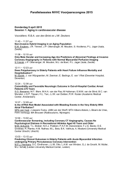 4 sessies van 7 voordrachten - NVVC Voorjaarscongres 2015 NVVC