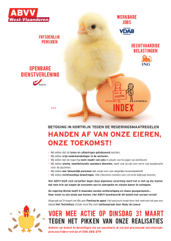 HANDEN AF VAN ONZE EIEREN, ONZE TOEKOMST!