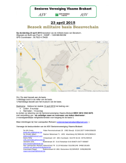 Info: Bezoek militaire basis BEAUVECHAIN