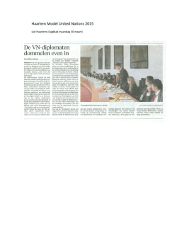 Haarlem Model United Nations 2015
