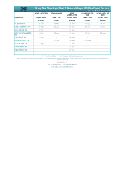 Grieg Star Shipping / Steel & General Cargo: US WestCoast Service