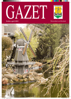 Editie april 2015 - Gazet - Wijkvereniging Dierdonk