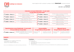 Huidige Uurrooster